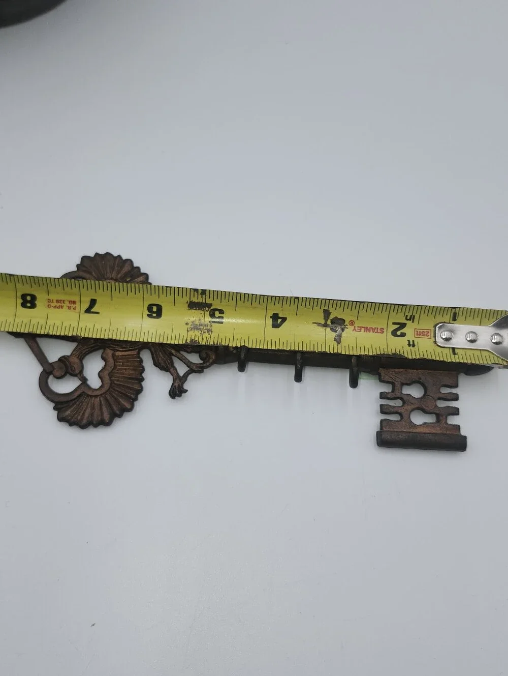 Large Ornate Hook Vintage Cast Metal Iron Skeleton Key: Victorian Wall Decor